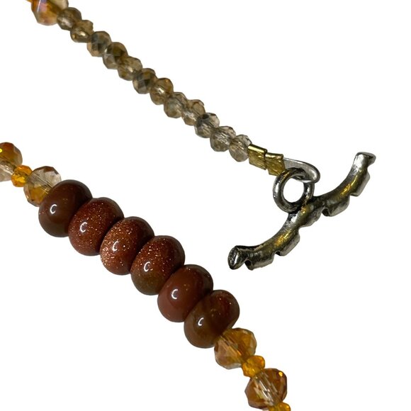 Womens Brown Seed Beaded Necklace Wrap Bracelet 36 In Lightsweight Jewelry u - Picture 3 of 5